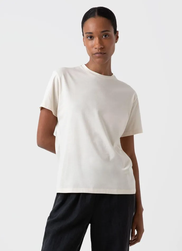 Undyed Boy Fit Tshirt Undyed Women SUNSPEL Tshirts and Tops