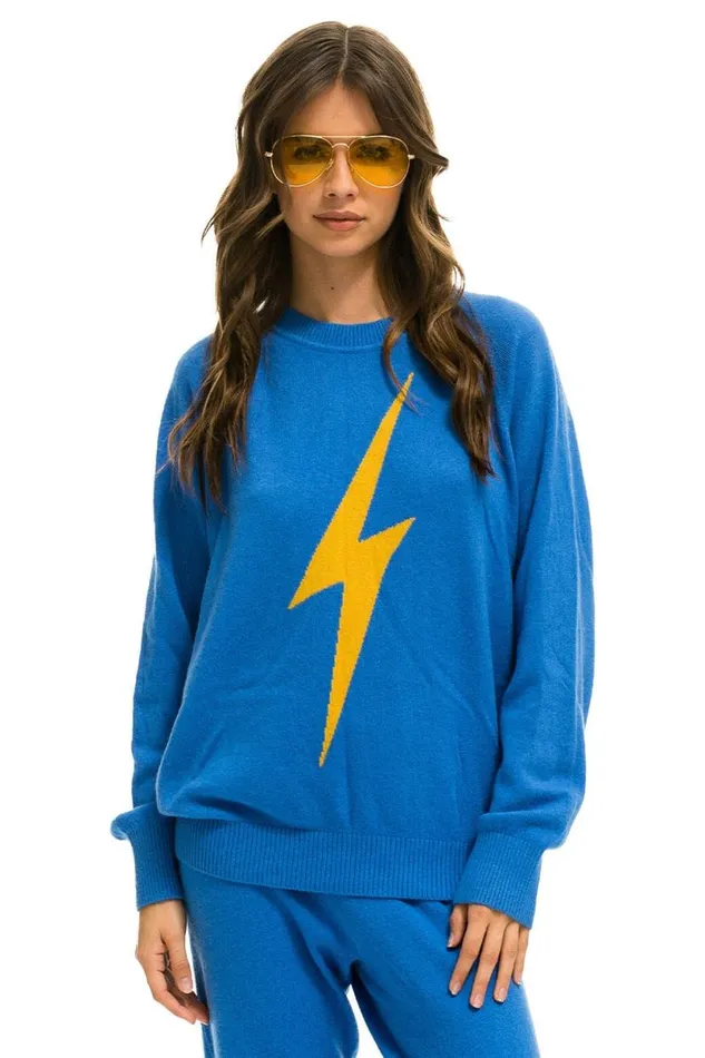 Unisex Bolt Cashmere Light Sweater 8211 Vintage Blue Blue Bolt Men Aviator Nation Sweatshirts Unisex Bolt Cashmere Light Sweater 8211 Vintage Blue Blue Bolt Men Aviator Nation Sweatshirts