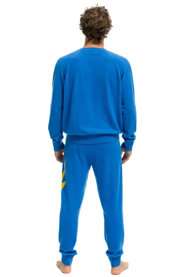Unisex Bolt Cashmere Light Sweater 8211 Vintage Blue Blue Bolt Men Aviator Nation Sweatshirts