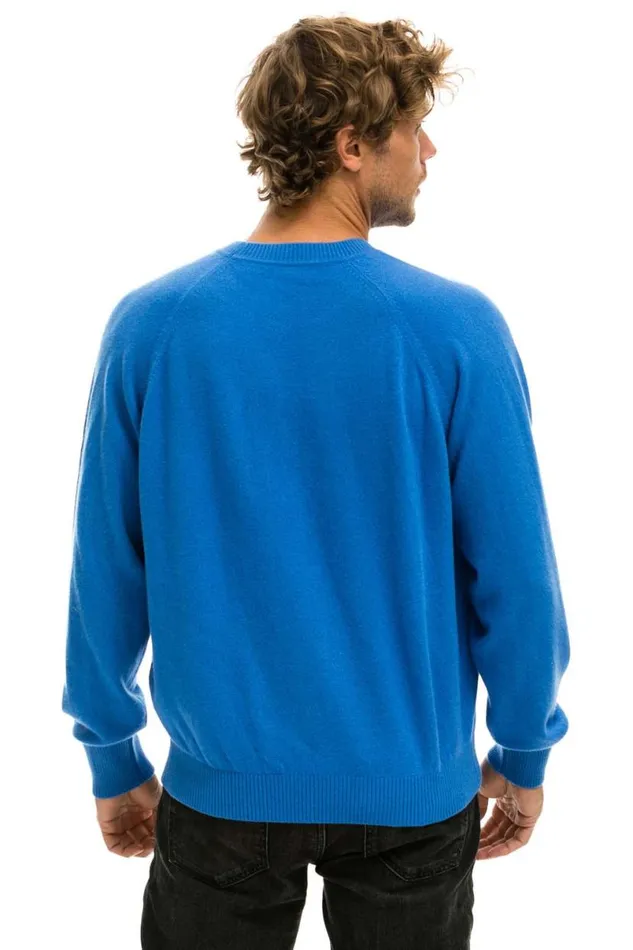 Unisex Bolt Cashmere Light Sweater 8211 Vintage Blue Blue Bolt Men Aviator Nation Sweatshirts