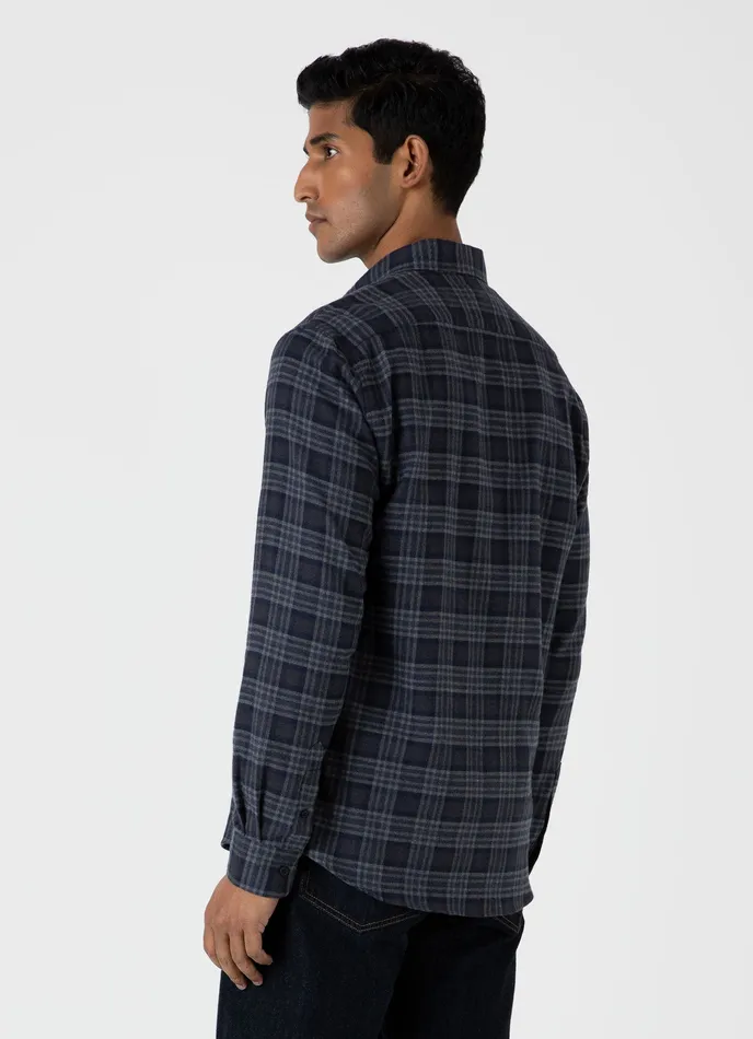 ussunspel Button Down Flannel Shirt Navy Check Men Shirts ussunspel Button Down Flannel Shirt Navy Check Men Shirts