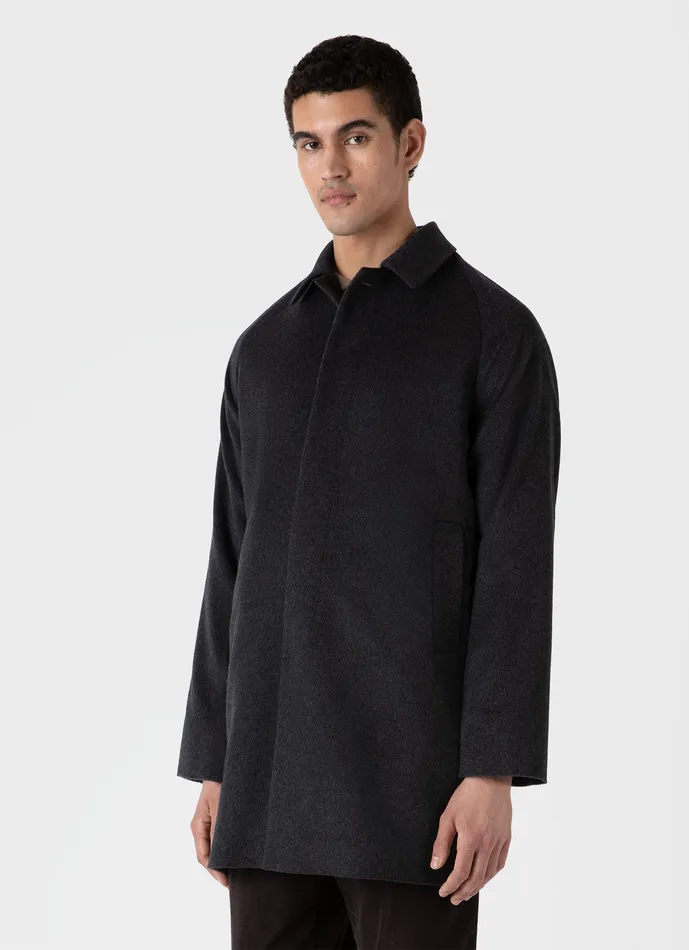 ussunspel Jackets and Coats Men Cashmere Car Coat Charcoal Melange ussunspel Jackets and Coats Men Cashmere Car Coat Charcoal Melange