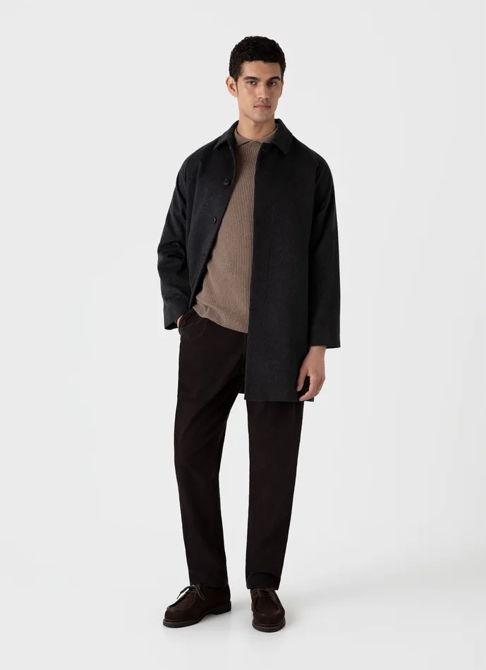 ussunspel Jackets and Coats Men Cashmere Car Coat Charcoal Melange ussunspel Jackets and Coats Men Cashmere Car Coat Charcoal Melange