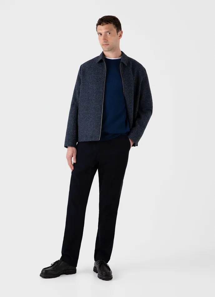 ussunspel Knitwear Men Lambswool Crew Neck Jumper Naval Blue ussunspel Knitwear Men Lambswool Crew Neck Jumper Naval Blue