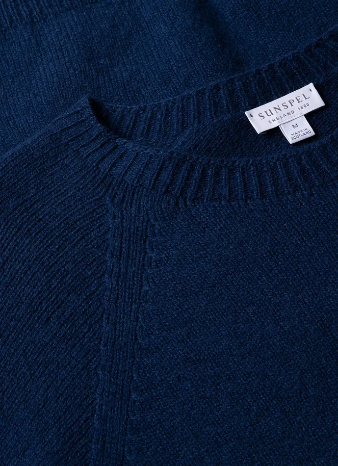 ussunspel Knitwear Men Lambswool Crew Neck Jumper Naval Blue ussunspel Knitwear Men Lambswool Crew Neck Jumper Naval Blue