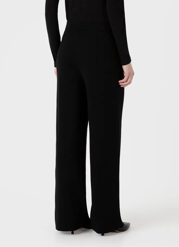 ussunspel Pants Women Merino Milano Knit Trouser Black ussunspel Pants Women Merino Milano Knit Trouser Black