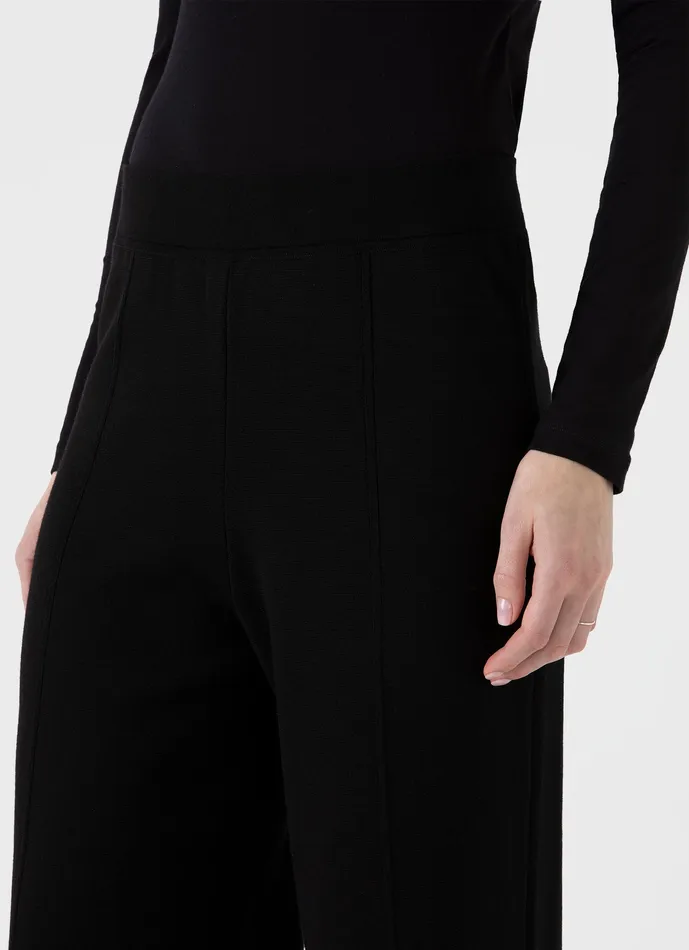 ussunspel Pants Women Merino Milano Knit Trouser Black ussunspel Pants Women Merino Milano Knit Trouser Black