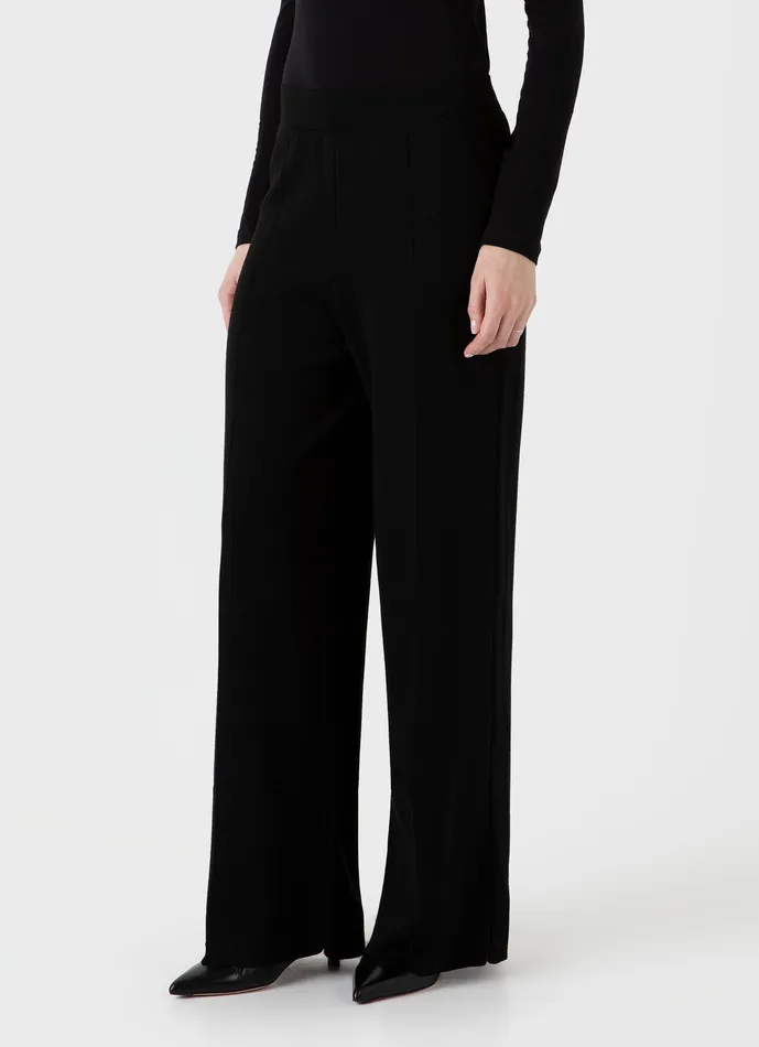 ussunspel Pants Women Merino Milano Knit Trouser Black ussunspel Pants Women Merino Milano Knit Trouser Black