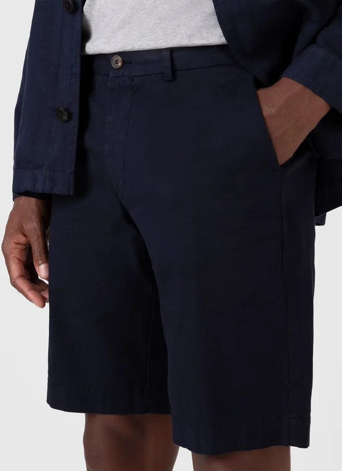 ussunspel Shorts Men Stretch Cotton Twill Chino Shorts Navy ussunspel Shorts Men Stretch Cotton Twill Chino Shorts Navy