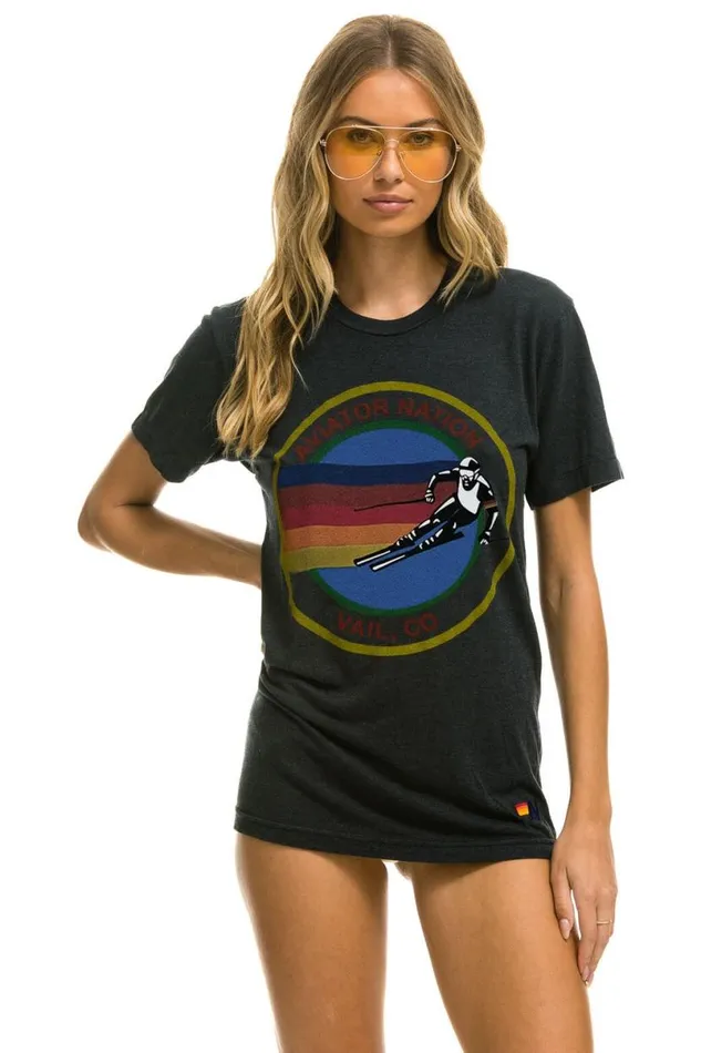 Vail Tee 8211 Charcoal WomenMen Aviator Nation Tees