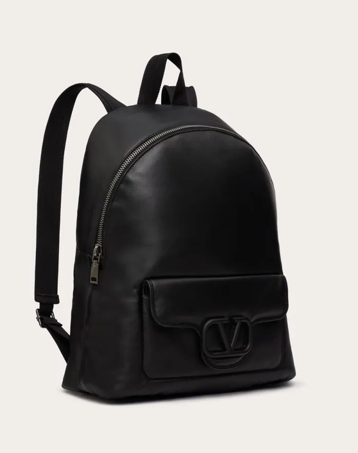 Valentino Backpacks Man Valentino Garavani Noir Nappa Leather Backpack For Man In Black Black Valentino Backpacks Man Valentino Garavani Noir Nappa Leather Backpack For Man In Black Black