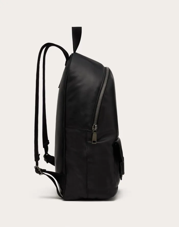 Valentino Backpacks Man Valentino Garavani Noir Nappa Leather Backpack For Man In Black Black Valentino Backpacks Man Valentino Garavani Noir Nappa Leather Backpack For Man In Black Black