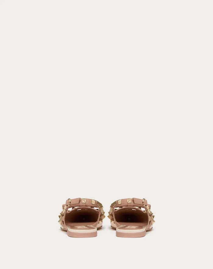 Valentino Ballerinas Woman Rockstud Bow Slingback Ballerinas In Patent Leather For Woman In Rose Cannelle Rose Cannelle Valentino Ballerinas Woman Rockstud Bow Slingback Ballerinas In Patent Leather For Woman In Rose Cannelle Rose Cannelle