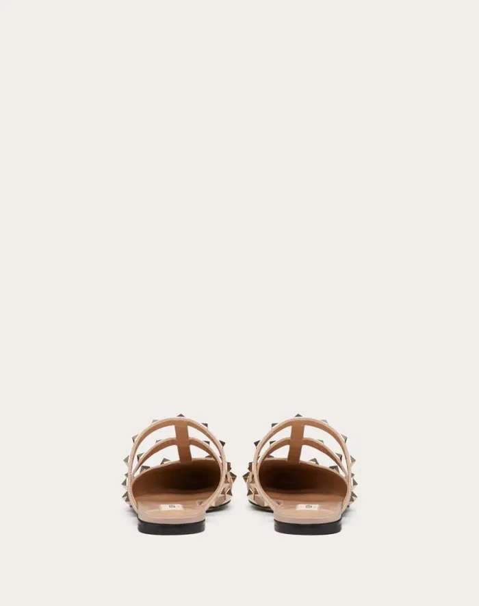 Valentino Ballerinas Woman Rockstud Patentleather Mule For Woman In Poudre Poudre Valentino Ballerinas Woman Rockstud Patentleather Mule For Woman In Poudre Poudre