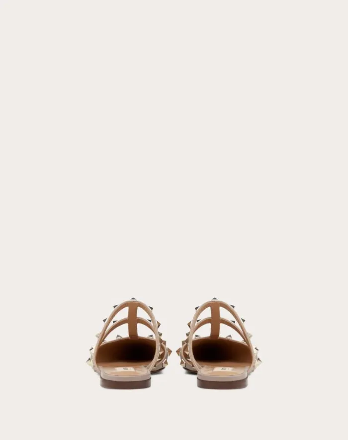 Valentino Ballerinas Woman Rockstud Patentleather Mule For Woman In Poudre Poudre Valentino Ballerinas Woman Rockstud Patentleather Mule For Woman In Poudre Poudre
