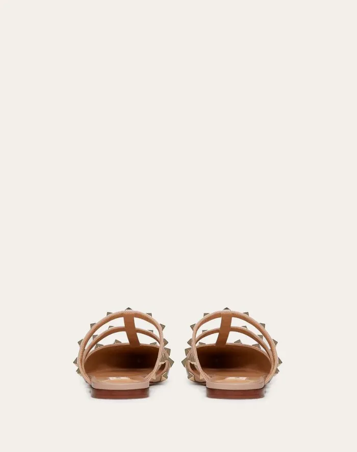 Valentino Ballerinas Woman Rockstud Patentleather Mule For Woman In Poudre Poudre Valentino Ballerinas Woman Rockstud Patentleather Mule For Woman In Poudre Poudre