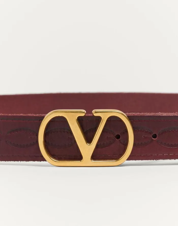 Valentino Belts Man Vlogo Signature Calfskin Belt 30 Mm For Man In Dark Aubergine Dark Aubergine Valentino Belts Man Vlogo Signature Calfskin Belt 30 Mm For Man In Dark Aubergine Dark Aubergine