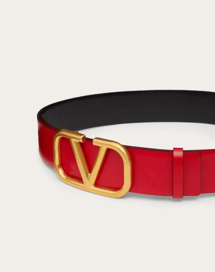 Valentino Belts Woman Reversible Vlogo Signature Belt In Glossy Calfskin 40 Mm For Woman In Smokey Beigeblack Smokey Beigeblack Valentino Belts Woman Reversible Vlogo Signature Belt In Glossy Calfskin 40 Mm For Woman In Smokey Beigeblack Smokey Beigeblack