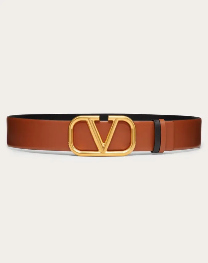 Valentino Belts Woman Reversible Vlogo Signature Belt In Glossy Calfskin 40 Mm For Woman In Smokey Beigeblack Smokey Beigeblack Valentino Belts Woman Reversible Vlogo Signature Belt In Glossy Calfskin 40 Mm For Woman In Smokey Beigeblack Smokey Beigeblack