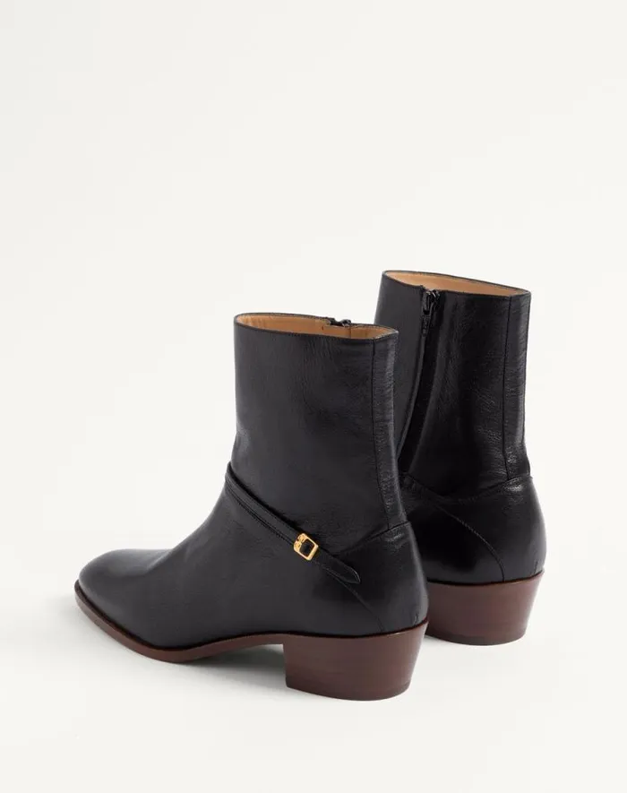 Valentino Boots Man Pat Ankle Boot In Kidskin For Man In Roasted Pecan Roasted Pecan Valentino Boots Man Pat Ankle Boot In Kidskin For Man In Roasted Pecan Roasted Pecan