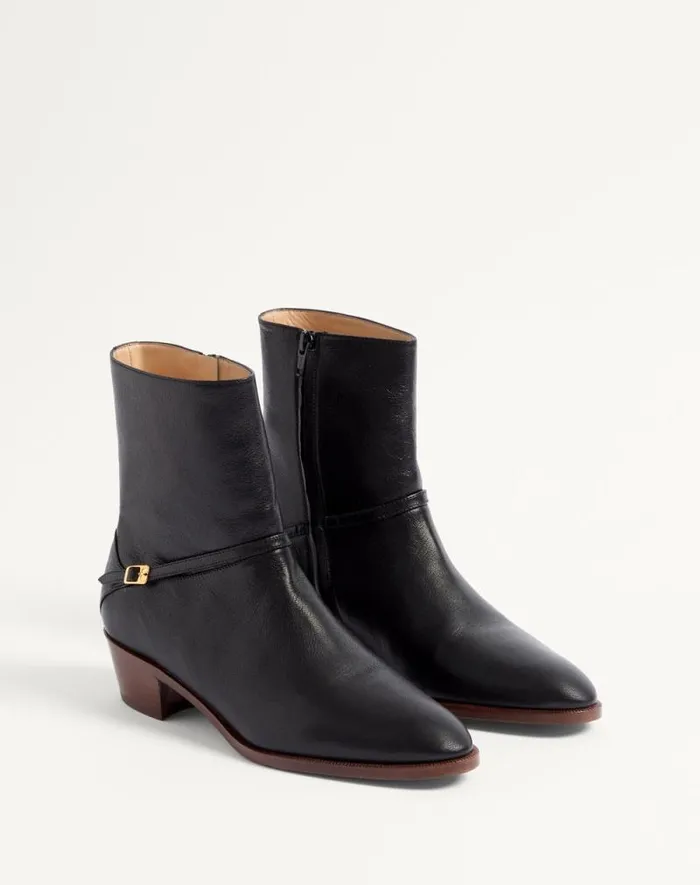 Valentino Boots Man Pat Ankle Boot In Kidskin For Man In Roasted Pecan Roasted Pecan Valentino Boots Man Pat Ankle Boot In Kidskin For Man In Roasted Pecan Roasted Pecan