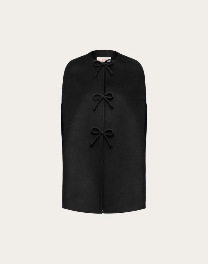 Valentino Coats And Outerwear Woman Compact Drap Cape For Woman In Comfit Comfit Valentino Coats And Outerwear Woman Compact Drap Cape For Woman In Comfit Comfit