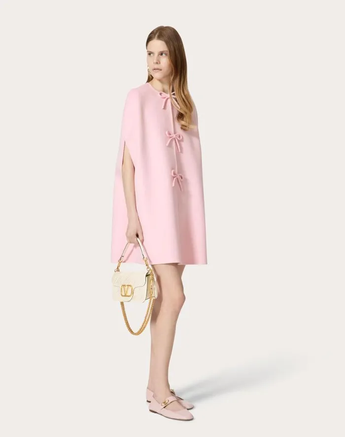 Valentino Coats And Outerwear Woman Compact Drap Cape For Woman In Comfit Comfit Valentino Coats And Outerwear Woman Compact Drap Cape For Woman In Comfit Comfit