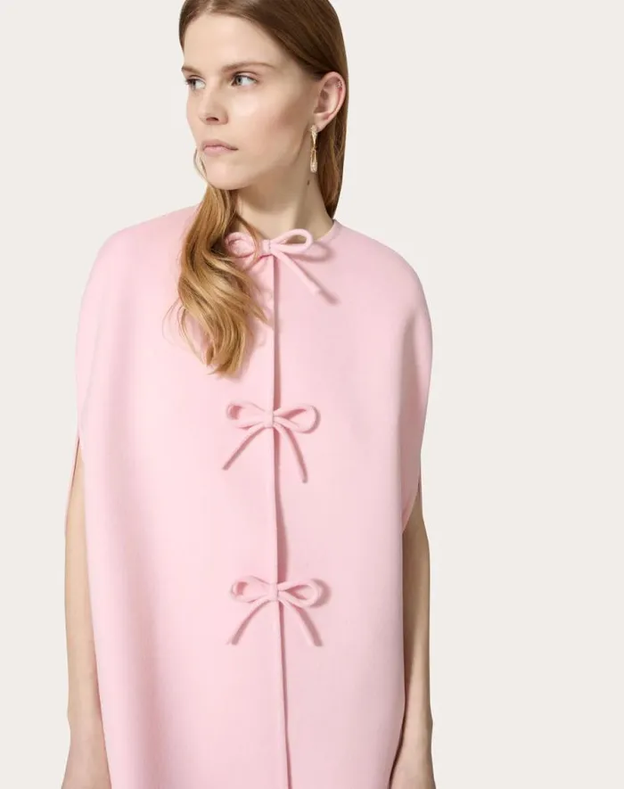 Valentino Coats And Outerwear Woman Compact Drap Cape For Woman In Comfit Comfit Valentino Coats And Outerwear Woman Compact Drap Cape For Woman In Comfit Comfit