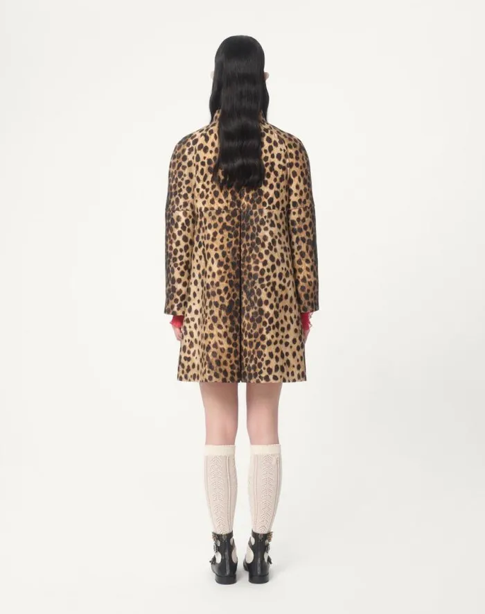 Valentino Coats And Outerwear Woman Jaguar Spots Printed Wool Cloth Coat For Woman In Animal Print Animal Print Valentino Coats And Outerwear Woman Jaguar Spots Printed Wool Cloth Coat For Woman In Animal Print Animal Print