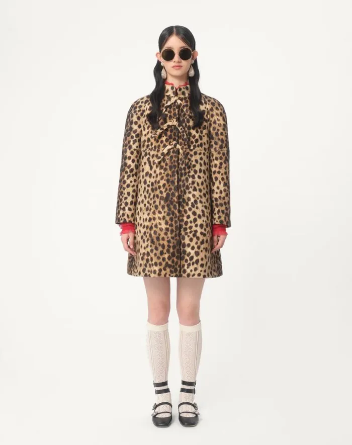 Valentino Coats And Outerwear Woman Jaguar Spots Printed Wool Cloth Coat For Woman In Animal Print Animal Print Valentino Coats And Outerwear Woman Jaguar Spots Printed Wool Cloth Coat For Woman In Animal Print Animal Print