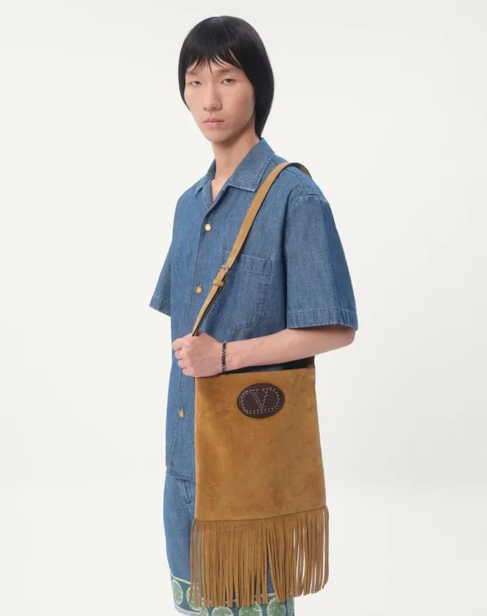 Valentino Denim Man Denim Bowling Shirt For Man In Denim Denim Valentino Denim Man Denim Bowling Shirt For Man In Denim Denim