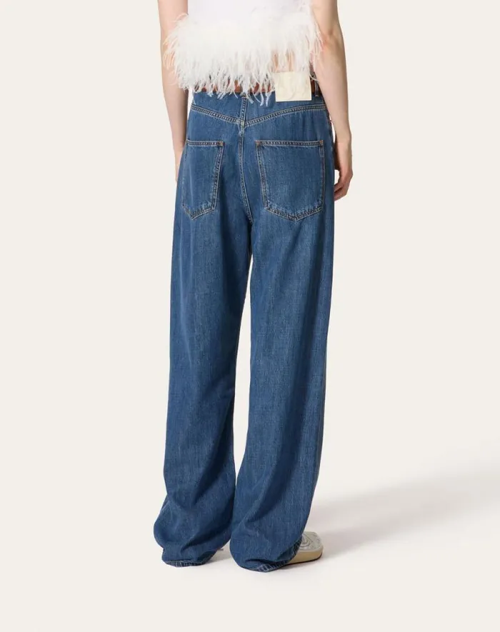 Valentino Denim Woman Blue Medio Denim Pants For Woman In Denim Denim Valentino Denim Woman Blue Medio Denim Pants For Woman In Denim Denim