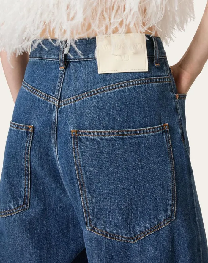 Valentino Denim Woman Blue Medio Denim Pants For Woman In Denim Denim Valentino Denim Woman Blue Medio Denim Pants For Woman In Denim Denim