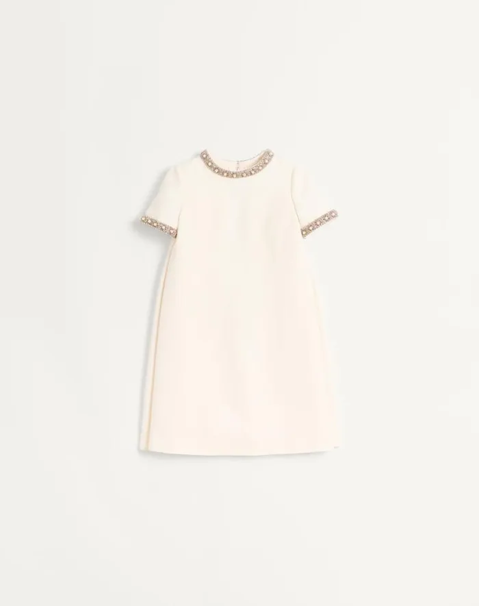 Valentino Dresses Woman Embroidered Crepe Couture Short Dress For Woman In Ivorymulticolor Ivorymulticolor Valentino Dresses Woman Embroidered Crepe Couture Short Dress For Woman In Ivorymulticolor Ivorymulticolor