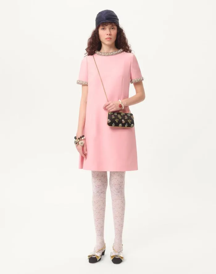 Valentino Dresses Woman Embroidered Crepe Couture Short Dress For Woman In Ivorymulticolor Ivorymulticolor Valentino Dresses Woman Embroidered Crepe Couture Short Dress For Woman In Ivorymulticolor Ivorymulticolor