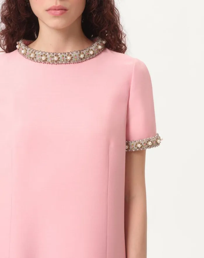 Valentino Dresses Woman Embroidered Crepe Couture Short Dress For Woman In Ivorymulticolor Ivorymulticolor Valentino Dresses Woman Embroidered Crepe Couture Short Dress For Woman In Ivorymulticolor Ivorymulticolor
