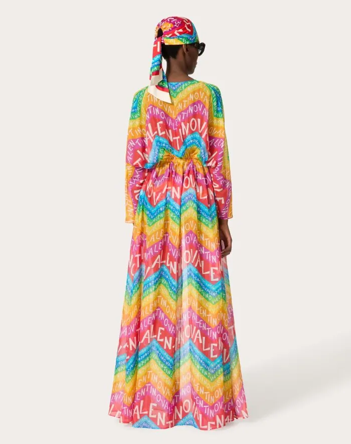 Valentino Dresses Woman Valentino Chevron Muslin Evening Dress 24 For Woman In Multicolor Multicolor Valentino Dresses Woman Valentino Chevron Muslin Evening Dress 24 For Woman In Multicolor Multicolor