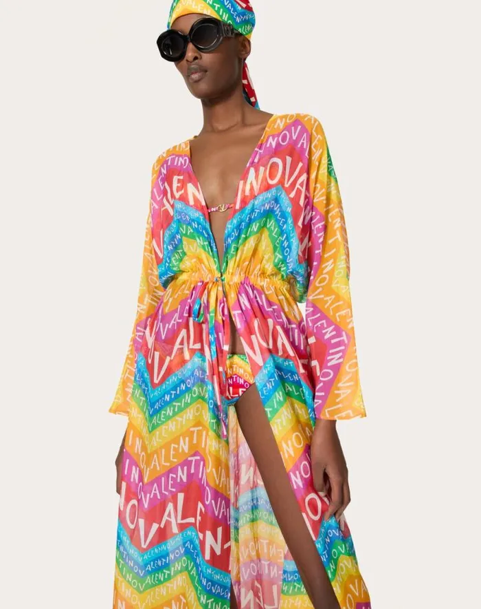 Valentino Dresses Woman Valentino Chevron Muslin Evening Dress 24 For Woman In Multicolor Multicolor Valentino Dresses Woman Valentino Chevron Muslin Evening Dress 24 For Woman In Multicolor Multicolor