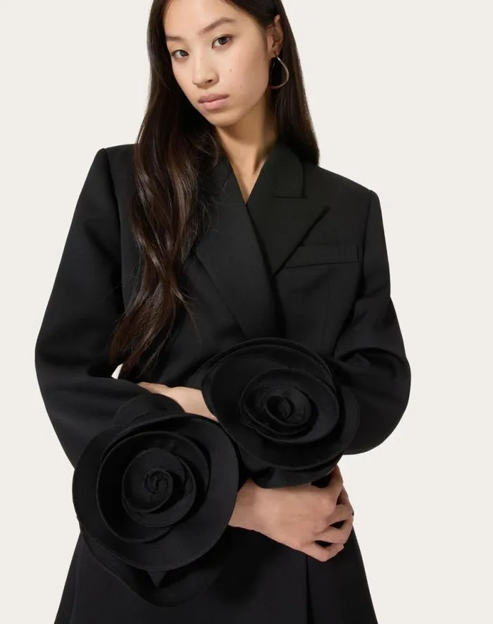 Valentino Jackets And Blazers Woman Grisaille Jacket For Woman In Black Black Valentino Jackets And Blazers Woman Grisaille Jacket For Woman In Black Black