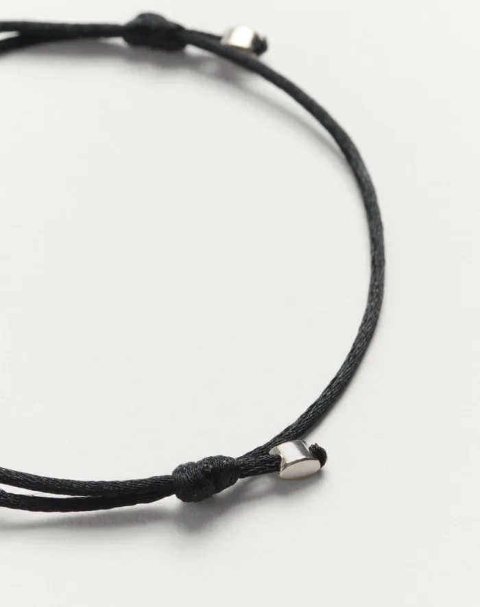 Valentino Jewelry Man Vlogo Signature Cotton Bracelet For Man In Black Black Valentino Jewelry Man Vlogo Signature Cotton Bracelet For Man In Black Black