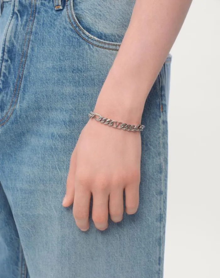 Valentino Jewelry Man Vlogo Signature Metal Bracelet For Man In Palladium Palladium Valentino Jewelry Man Vlogo Signature Metal Bracelet For Man In Palladium Palladium