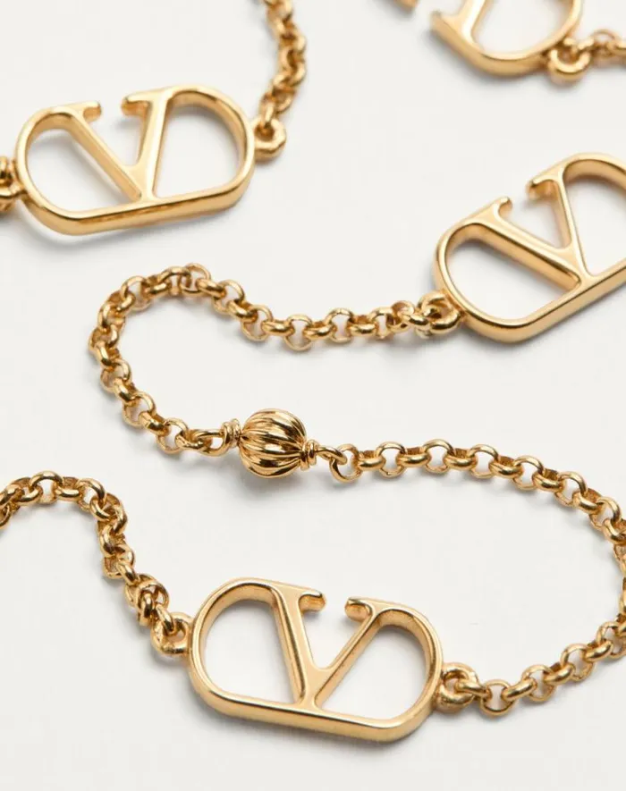 Valentino Jewelry Man Vlogo Signature Metal Necklace For Man In Gold Gold Valentino Jewelry Man Vlogo Signature Metal Necklace For Man In Gold Gold