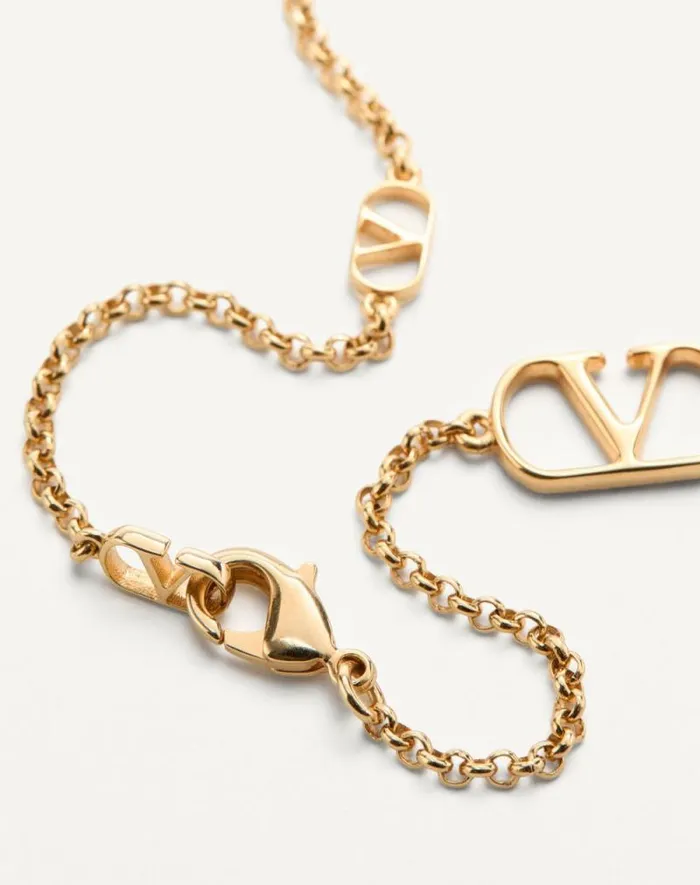 Valentino Jewelry Man Vlogo Signature Metal Necklace For Man In Gold Gold Valentino Jewelry Man Vlogo Signature Metal Necklace For Man In Gold Gold