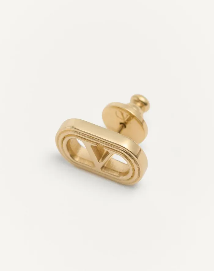 Valentino Jewelry Woman Ovalette Metal Earrings For Woman In Gold Gold Valentino Jewelry Woman Ovalette Metal Earrings For Woman In Gold Gold