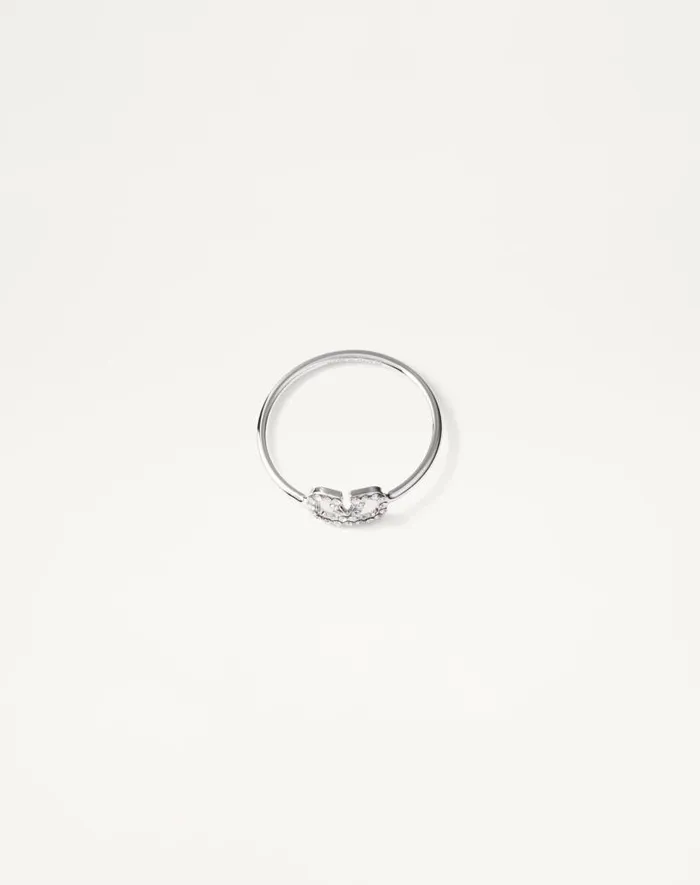 Valentino Jewelry Woman Vlogo Signature Metal And Swarovski Crystal Ring For Woman In Palladiumcrystal Palladiumcrystal Valentino Jewelry Woman Vlogo Signature Metal And Swarovski Crystal Ring For Woman In Palladiumcrystal Palladiumcrystal