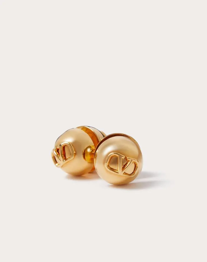 Valentino Jewelry Woman Vlogo Signature Metal Earrings For Woman In Gold Gold Valentino Jewelry Woman Vlogo Signature Metal Earrings For Woman In Gold Gold