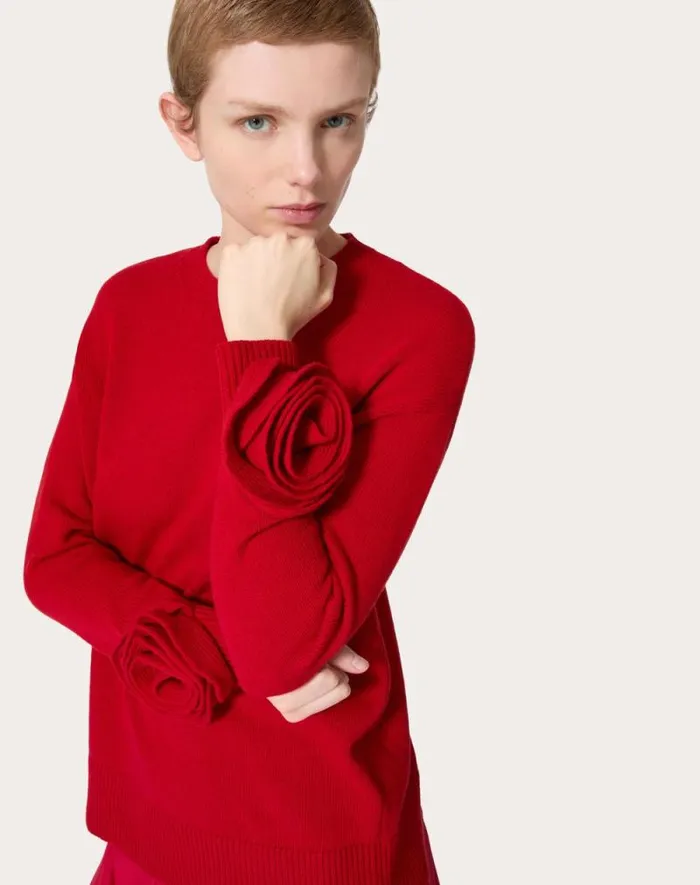 Valentino Knitwear Woman Wool Sweater For Woman In Red Red