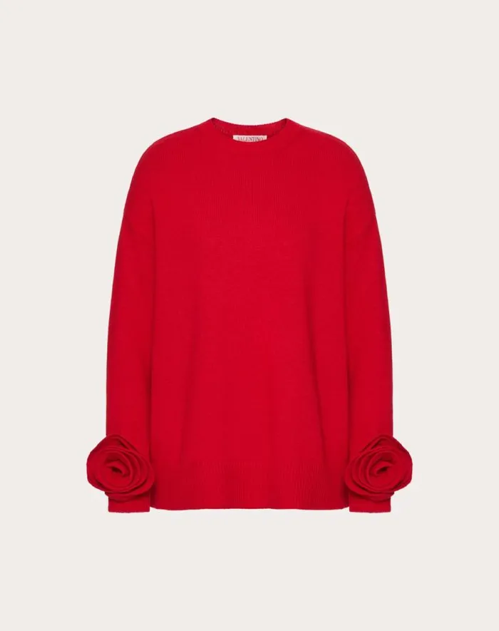 Valentino Knitwear Woman Wool Sweater For Woman In Red Red