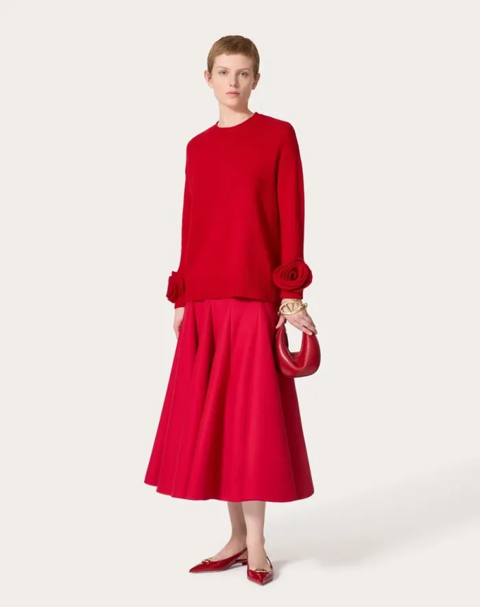 Valentino Knitwear Woman Wool Sweater For Woman In Red Red