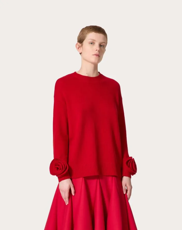 Valentino Knitwear Woman Wool Sweater For Woman In Red Red